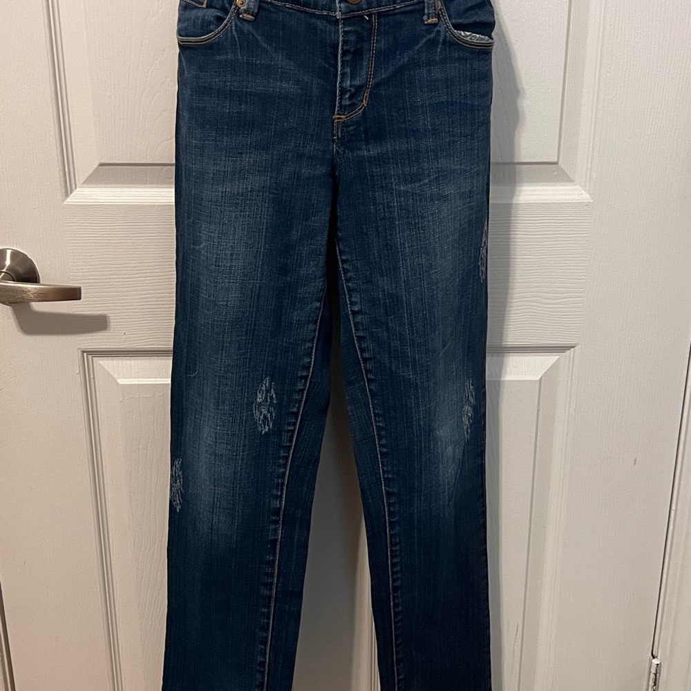Seven7 Dark Blue Straight Leg Jeans